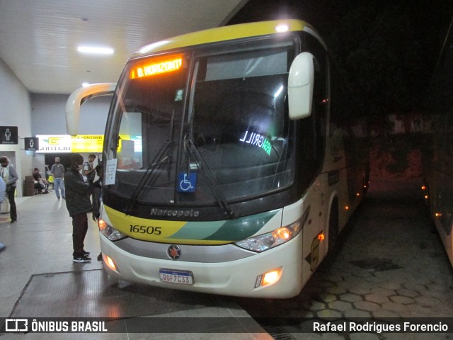 Empresa Gontijo de Transportes 16505 na cidade de Governador Valadares, Minas Gerais, Brasil, por Rafael Rodrigues Forencio. Número da foto: #10001716.
