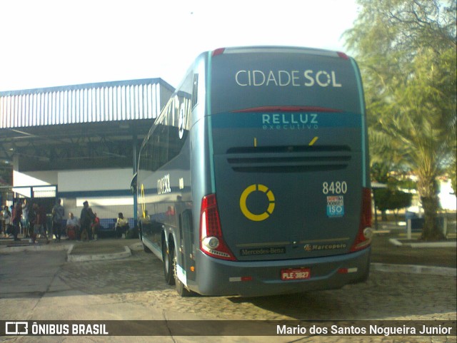 Viação Cidade Sol 8480 na cidade de Piritiba, Bahia, Brasil, por Mario dos Santos Nogueira Junior. Número da foto: #10001859.