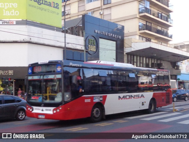 MONSA - Microomnibus Norte 6512 na cidade de Ciudad Autónoma de Buenos Aires, Argentina, por Agustin SanCristobal1712. ID da foto: 10004360.