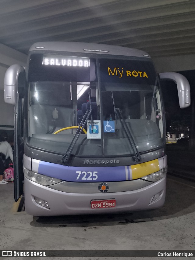 Rota Transportes Rodoviários 7225 na cidade de Salvador, Bahia, Brasil, por Carlos Henrique. ID da foto: 10001794.