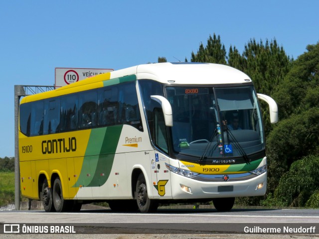 Empresa Gontijo de Transportes 19100 na cidade de Quatro Barras, Paraná, Brasil, por Guilherme Neudorff. ID da foto: 10004001.