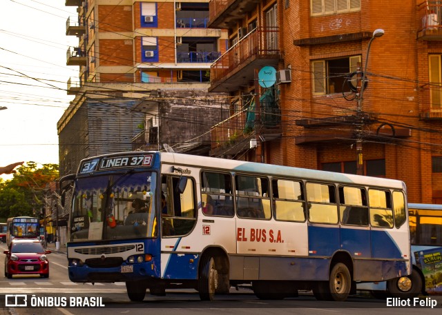 Linea 37-B El Bus S.A 12 na cidade de Asunción, Paraguai, por Elliot Felip. Número da foto: #10008230.