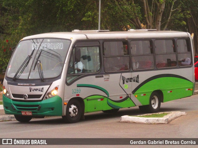 Turin Transportes 3280 na cidade de Ouro Preto, Minas Gerais, Brasil, por Gerdan Gabriel Bretas Corrêa. ID da foto: 10006717.