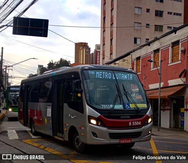 Auto Viação Transcap 8 5504 na cidade de São Paulo, São Paulo, Brasil, por Felipe Goncalves do Vale. ID da foto: 10007425.