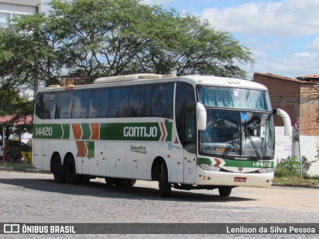 Empresa Gontijo de Transportes 14420 na cidade de Caruaru, Pernambuco, Brasil, por Lenilson da Silva Pessoa. ID da foto: 10006976.