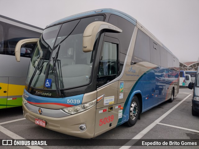 Arca Turismo 5039 na cidade de Aparecida, São Paulo, Brasil, por Espedito de Brito Gomes. Número da foto: #10005664.