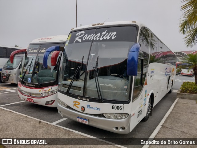 Romatur Transportadora Turística 6006 na cidade de Aparecida, São Paulo, Brasil, por Espedito de Brito Gomes. Número da foto: #10005642.