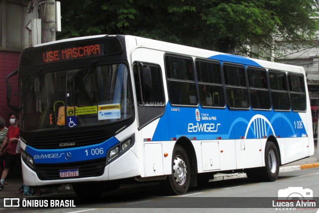 Viação Santa Edwiges e Turismo 1 006 na cidade de Barra do Piraí, Rio de Janeiro, Brasil, por Lucas Alvim. Número da foto: #10006090.