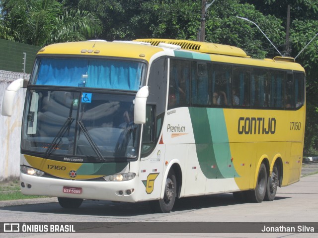 Empresa Gontijo de Transportes 17160 na cidade de Recife, Pernambuco, Brasil, por Jonathan Silva. ID da foto: 10005037.