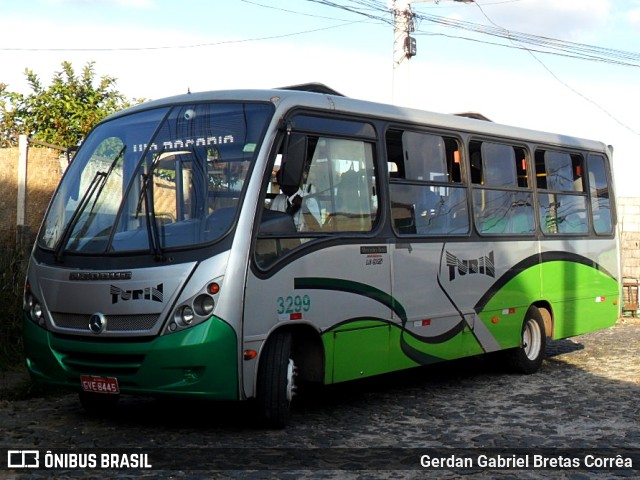 Turin Transportes 3299 na cidade de Ouro Preto, Minas Gerais, Brasil, por Gerdan Gabriel Bretas Corrêa. ID da foto: 10006720.