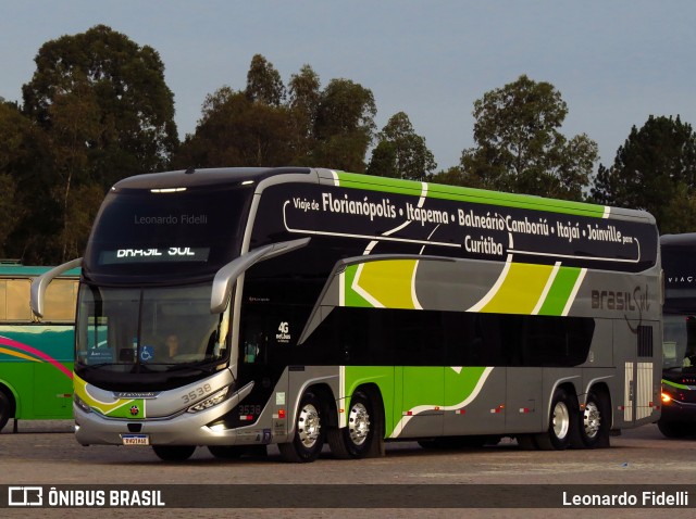 Brasil Sul Linhas Rodoviárias 3538 na cidade de Curitiba, Paraná, Brasil, por Leonardo Fidelli. ID da foto: 10010770.