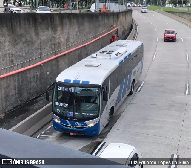 Viação Mauá RJ 185.262 na cidade de Rio de Janeiro, Rio de Janeiro, Brasil, por Luiz Eduardo Lopes da Silva. Número da foto: #10009632.