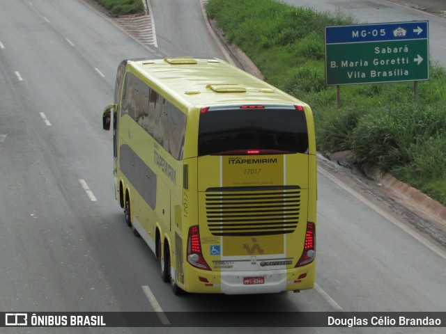 Viação Itapemirim 17017 na cidade de Belo Horizonte, Minas Gerais, Brasil, por Douglas Célio Brandao. ID da foto: 10008846.