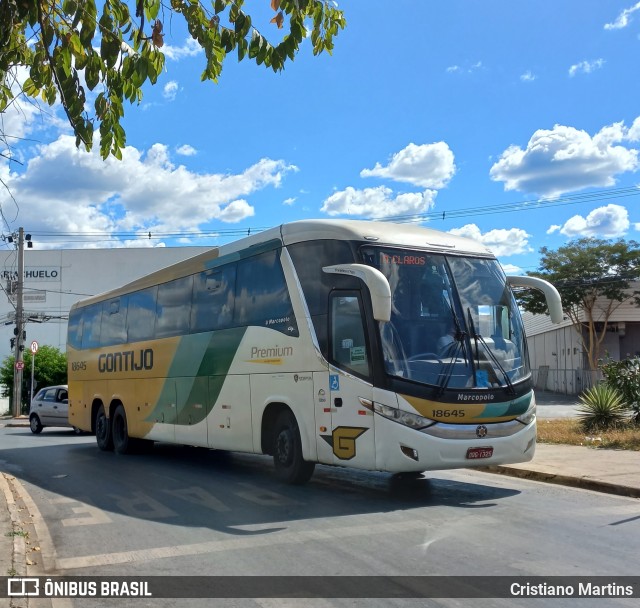 Empresa Gontijo de Transportes 18645 na cidade de Montes Claros, Minas Gerais, Brasil, por Cristiano Martins. ID da foto: 10009826.