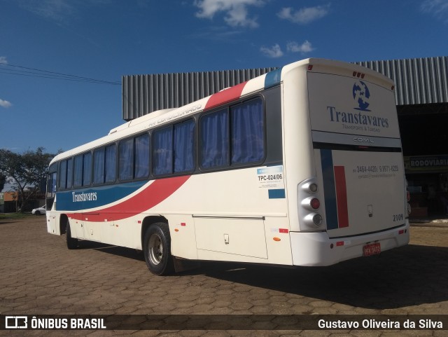 Transtavares Transportes e Turismo 2109 na cidade de Miracema do Tocantins, Tocantins, Brasil, por Gustavo Oliveira da Silva. Número da foto: #10010353.