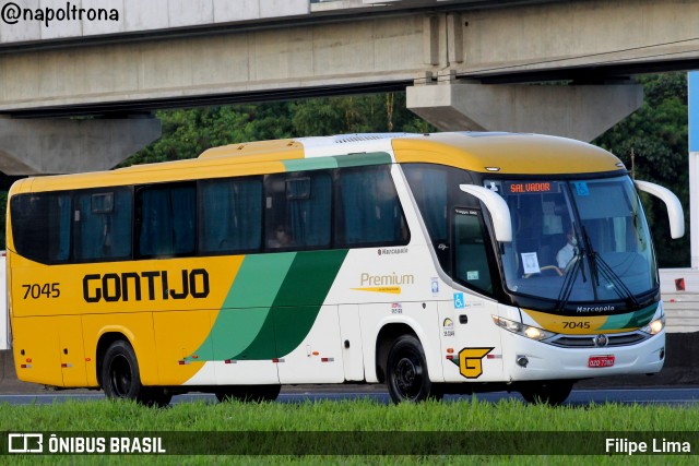 Empresa Gontijo de Transportes 7045 na cidade de Salvador, Bahia, Brasil, por Filipe Lima. Número da foto: #10010769.