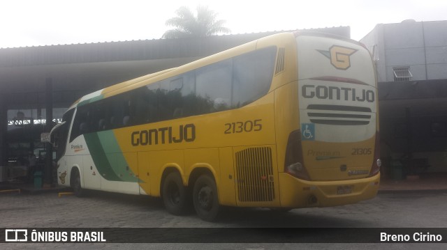 Empresa Gontijo de Transportes 21305 na cidade de Vitória da Conquista, Bahia, Brasil, por Breno Cirino. ID da foto: 10010039.