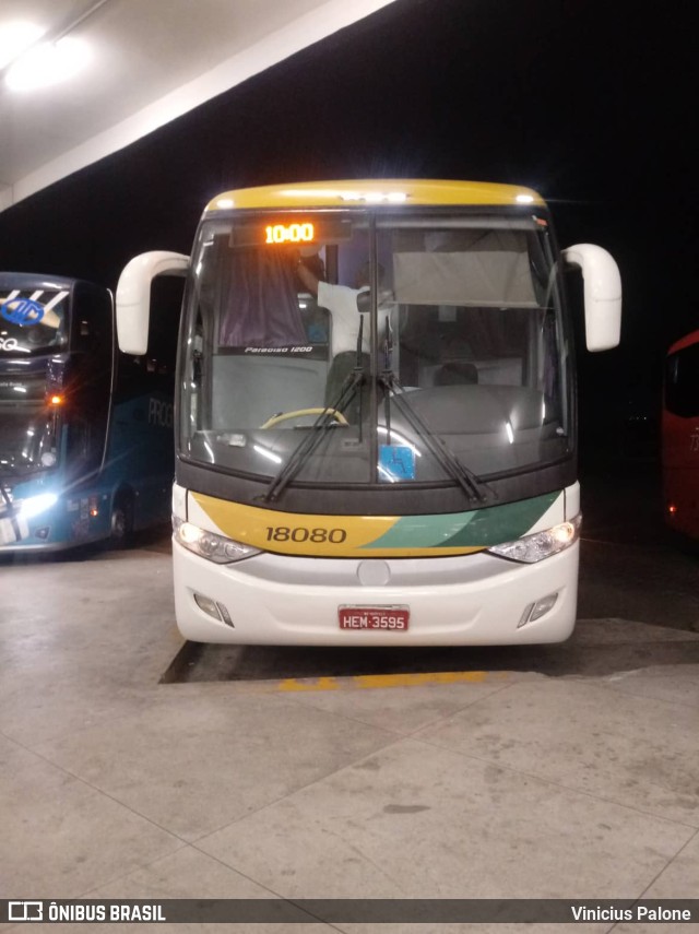 Empresa Gontijo de Transportes 18080 na cidade de Caruaru, Pernambuco, Brasil, por Vinicius Palone. ID da foto: 10009567.