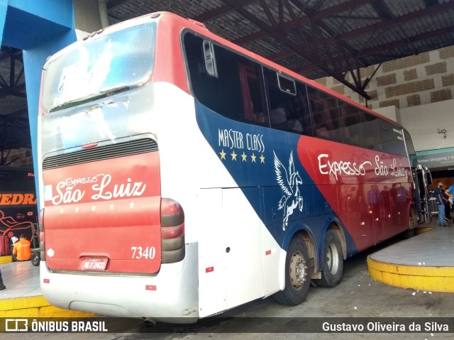 Expresso São Luiz 7340 na cidade de Goiânia, Goiás, Brasil, por Gustavo Oliveira da Silva. Número da foto: #10012620.