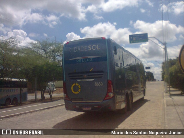 Viação Cidade Sol 8650 na cidade de Piritiba, Bahia, Brasil, por Mario dos Santos Nogueira Junior. Número da foto: #10012964.