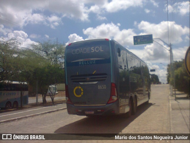 Viação Cidade Sol 8650 na cidade de Piritiba, Bahia, Brasil, por Mario dos Santos Nogueira Junior. ID da foto: 10012964.