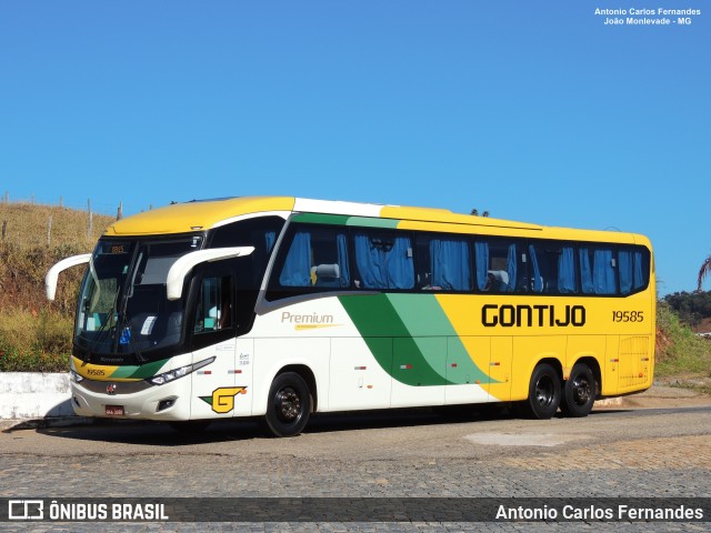 Empresa Gontijo de Transportes 19585 na cidade de João Monlevade, Minas Gerais, Brasil, por Antonio Carlos Fernandes. Número da foto: #10013038.
