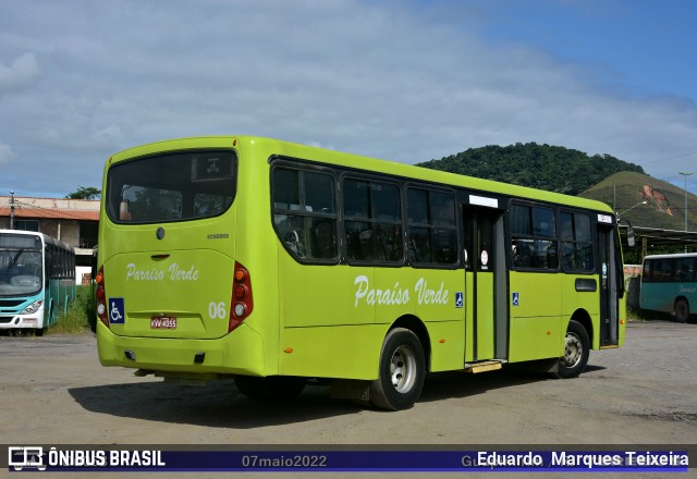 Viação Paraíso Verde 06 na cidade de Guapimirim, Rio de Janeiro, Brasil, por Eduardo  Marques Teixeira. Número da foto: #10011633.