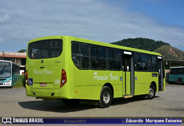 Viação Paraíso Verde 06 na cidade de Guapimirim, Rio de Janeiro, Brasil, por Eduardo  Marques Teixeira. ID da foto: 10011633.