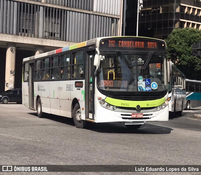 Viação Nossa Senhora de Lourdes B58102 na cidade de Rio de Janeiro, Rio de Janeiro, Brasil, por Luiz Eduardo Lopes da Silva. ID da foto: 10011582.