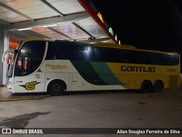 Empresa Gontijo de Transportes 14965 na cidade de Perdões, Minas Gerais, Brasil, por Allan Douglas Ferreira da Silva. ID da foto: 10012080.