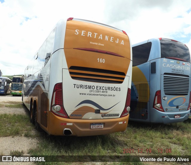 Viação Sertaneja 160 na cidade de Aparecida, São Paulo, Brasil, por Vicente de Paulo Alves. Número da foto: #10011586.