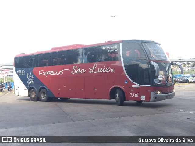 Expresso São Luiz 7340 na cidade de Goiânia, Goiás, Brasil, por Gustavo Oliveira da Silva. ID da foto: 10012615.