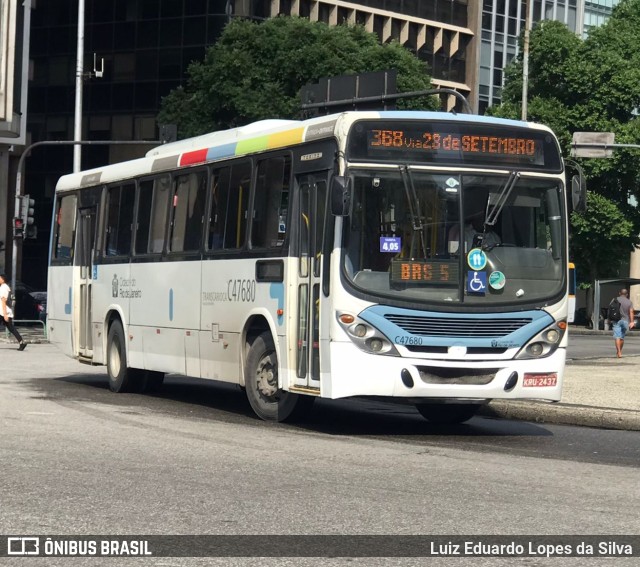 Viação Redentor C47680 na cidade de Rio de Janeiro, Rio de Janeiro, Brasil, por Luiz Eduardo Lopes da Silva. Número da foto: #10011585.