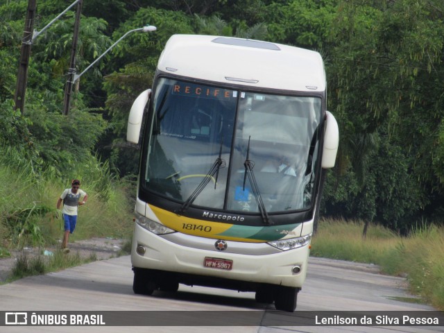 Empresa Gontijo de Transportes 18140 na cidade de Recife, Pernambuco, Brasil, por Lenilson da Silva Pessoa. ID da foto: 9964626.