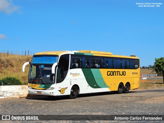 Empresa Gontijo de Transportes 14840 na cidade de João Monlevade, Minas Gerais, Brasil, por Antonio Carlos Fernandes. ID da foto: 9965009.