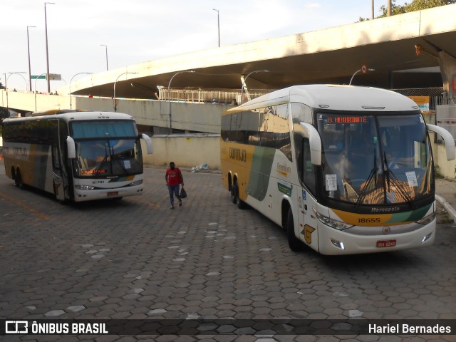 Empresa Gontijo de Transportes 18655 na cidade de Belo Horizonte, Minas Gerais, Brasil, por Hariel Bernades. ID da foto: 9966244.