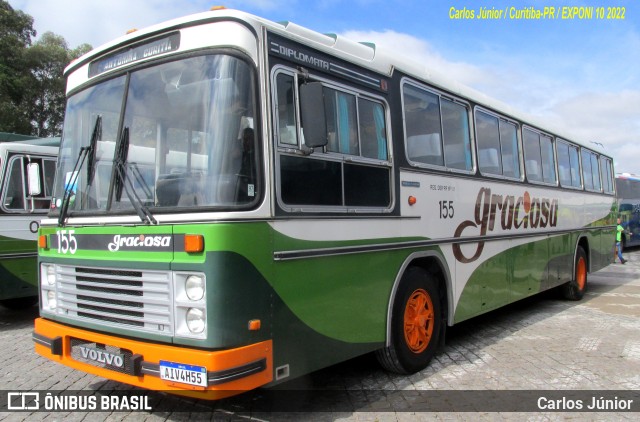 Viação Graciosa 155 na cidade de Curitiba, Paraná, Brasil, por Carlos Júnior. Número da foto: #10017031.