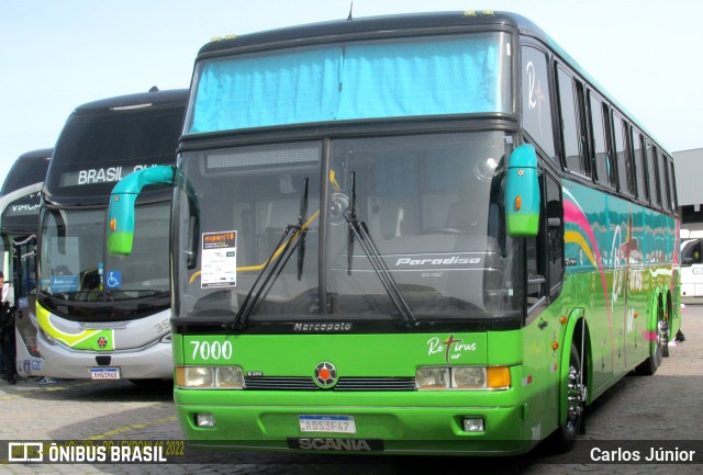 Retirus Tur Transporte e Turismo 7000 na cidade de Curitiba, Paraná, Brasil, por Carlos Júnior. Número da foto: #10016917.