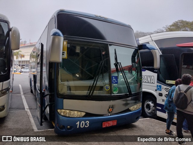 Rota do Sol Transportes 103 na cidade de Aparecida, São Paulo, Brasil, por Espedito de Brito Gomes. Número da foto: #10016123.
