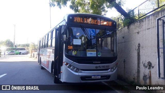 Viação Resendense RJ 192.022 na cidade de Volta Redonda, Rio de Janeiro, Brasil, por Paulo Leandro. Número da foto: #10016010.