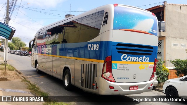 Viação Cometa 17209 na cidade de Franco da Rocha, São Paulo, Brasil, por Espedito de Brito Gomes. ID da foto: 10015823.