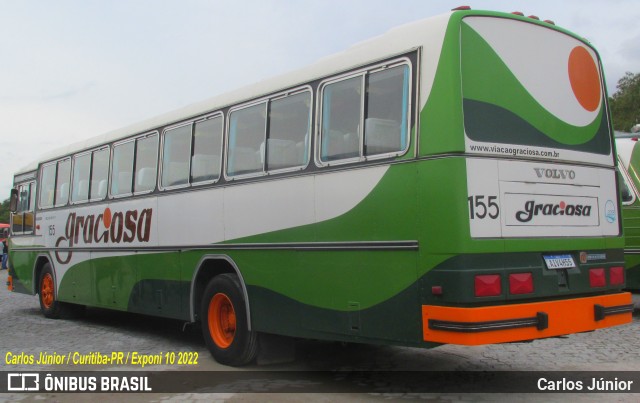 Viação Graciosa 155 na cidade de Curitiba, Paraná, Brasil, por Carlos Júnior. ID da foto: 10016284.