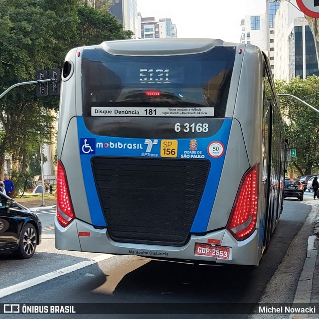 Viação Paratodos > São Jorge > Metropolitana São Paulo > Mobibrasil 6 3168 na cidade de São Paulo, São Paulo, Brasil, por Michel Nowacki. Número da foto: #10016728.