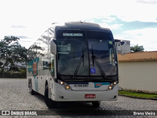 Auto Viação 1001 RJ 108.1087 na cidade de Campos dos Goytacazes, Rio de Janeiro, Brasil, por Breno Vieira. ID da foto: 10016334.