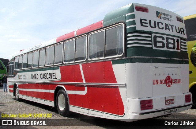 Eucatur - Empresa União Cascavel de Transportes e Turismo 681 na cidade de Curitiba, Paraná, Brasil, por Carlos Júnior. ID da foto: 10017061.