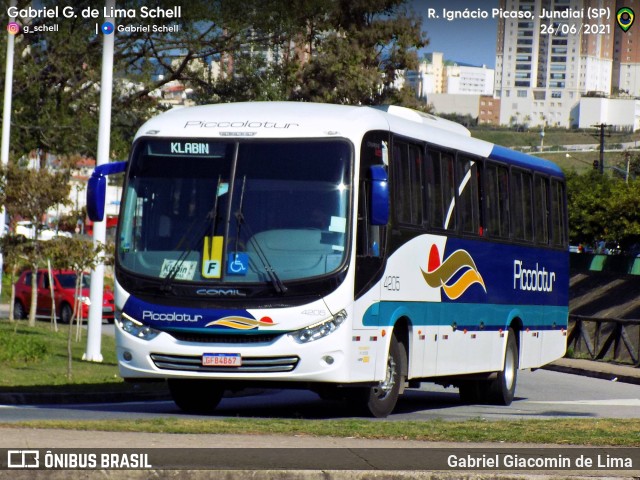 Piccolotur Transportes Turísticos 4205 na cidade de Jundiaí, São Paulo, Brasil, por Gabriel Giacomin de Lima. Número da foto: #10017570.