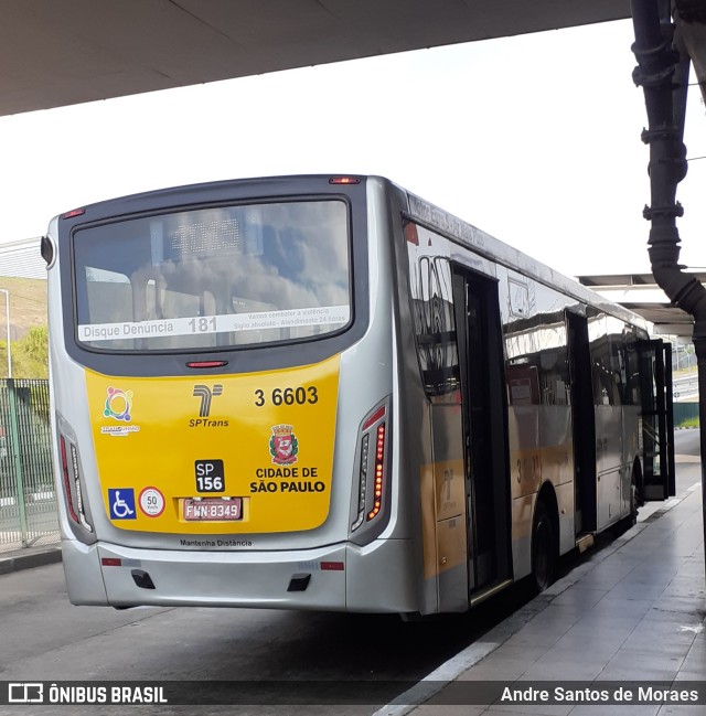 Transunião Transportes 3 6603 na cidade de São Paulo, São Paulo, Brasil, por Andre Santos de Moraes. ID da foto: 10018197.