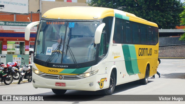 Empresa Gontijo de Transportes 7055 na cidade de Feira de Santana, Bahia, Brasil, por Victor Hugo. ID da foto: 10018177.