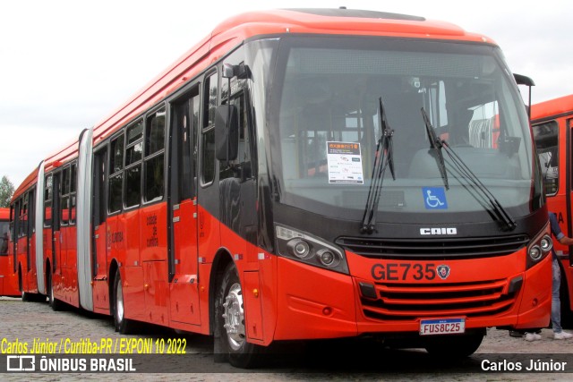 Viação Cidade Sorriso GE735 na cidade de Curitiba, Paraná, Brasil, por Carlos Júnior. ID da foto: 10019142.