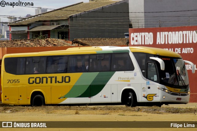 Empresa Gontijo de Transportes 7055 na cidade de Feira de Santana, Bahia, Brasil, por Filipe Lima. ID da foto: 10019664.